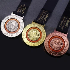 Metalna zlatna medalja Suvenir Sportska medalja s vrpcom